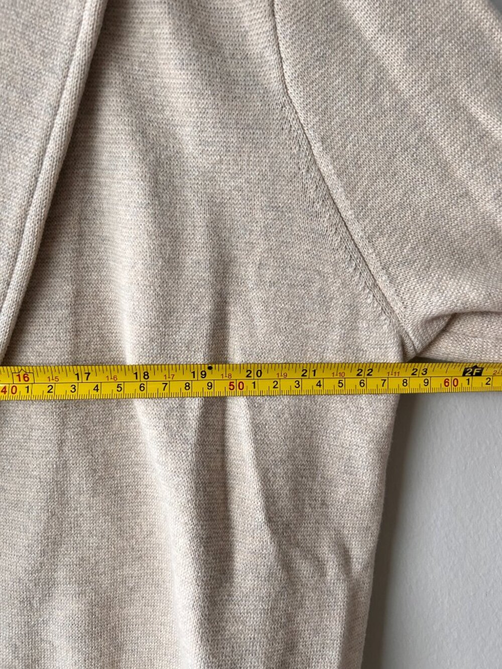 Quince 100% Organic Cotton Knit Blazer Heather Oatmeal Open Front L - Picture 5 of 6